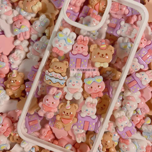 Cute bear and bunny party gift charms